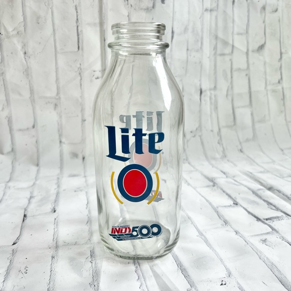 Miller Lite Other Miller Lite Indy 50 Milk Bottle Glass Poshmark